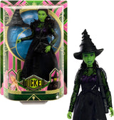 Módní panenka Mattel Wicked Elphaba a doplňky se zelenou pletí, vlasy s černým copánkem, různé možné pozice a vzhled odnímatelných plesových šatů, HXT62, [vícebarevné]