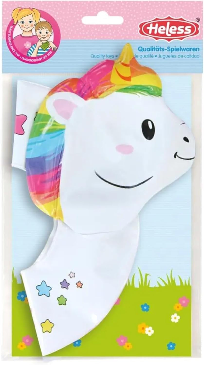 Heless 6601 - Henri Unicorn Plavecký kruh pro panenky, velikost 28-35 cm, pro zábavu u bazénu, jezera a vany