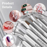 Sada Sularpek 8 Stück Nagel Pinsel, Pinsel Für Gelnägel, Nageldesign Pinsel, Nail Art Dotting Tools, Nailart Pinsel Für Gel Acryl Nägel Nailart