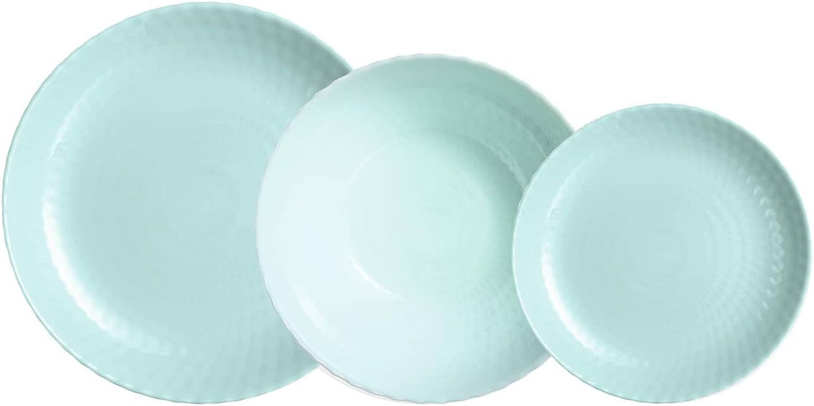 Sada jídelního nádobí Pampille Turquoise Opal, 18 kusů - 6 osob, tyrkysová