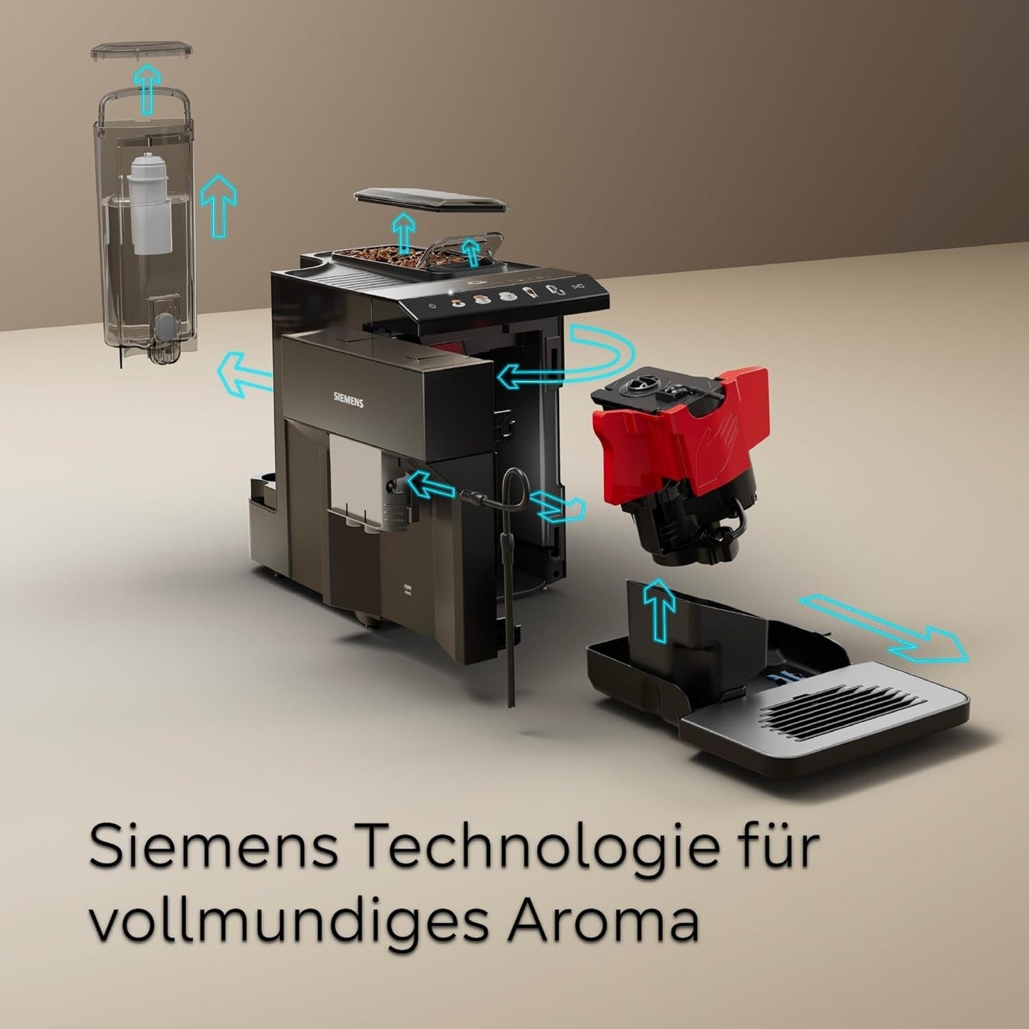 Siemens EQ500 klasický automatický espresso kávovar, TFT barevný displej, 5 druhů kávy a mléka, funkce dvojitého šálku, snadné čištění, vyjímatelná spařovací jednotka, s hadicí na mléko, černá, TP511E19