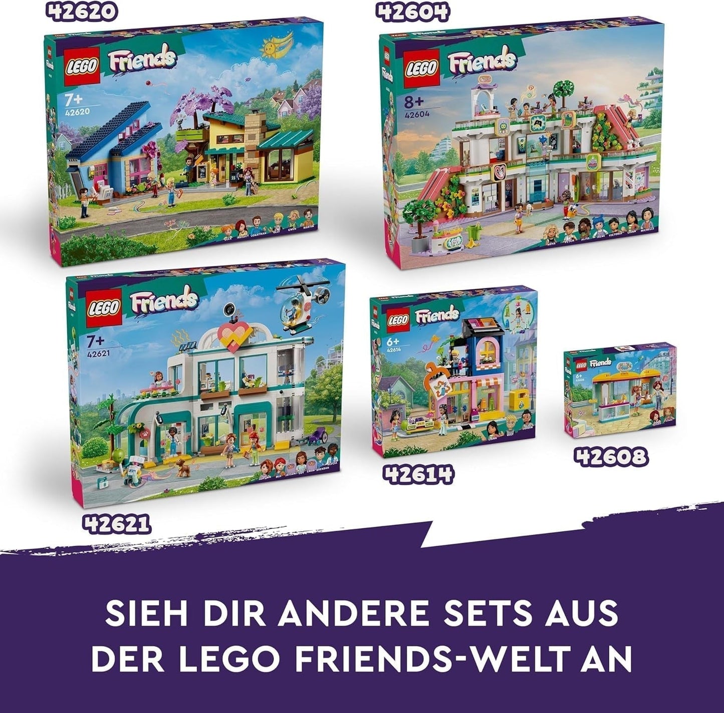 LEGO Store Friends Hračka domeček pro panenky Heartlake City pro dívky a chlapce Sada figurek podporuje sociálně-emocionální rozvoj dárek pro 8 let 42604 Stavebnice Besuche den LEGO-Store