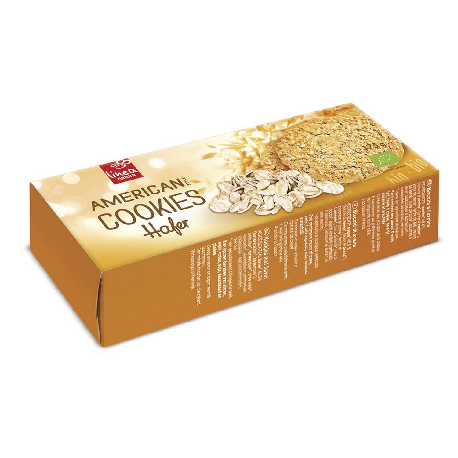 Bio Oat Cookies, American Oat Cookies, Bio American Oat Cookies, 175 g