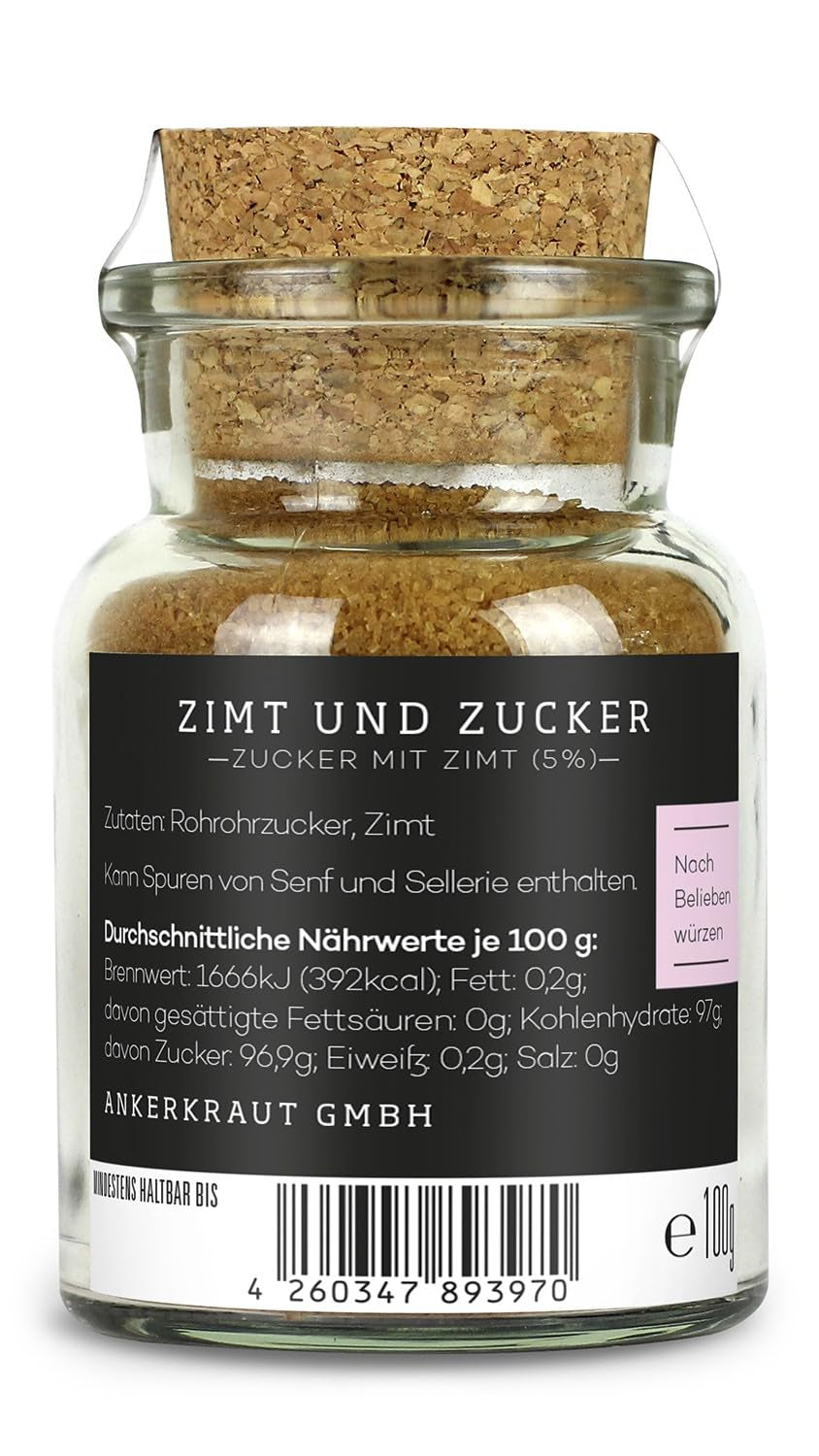 Ankerkraut Zimt & Zucker, 100g v korkovém skle