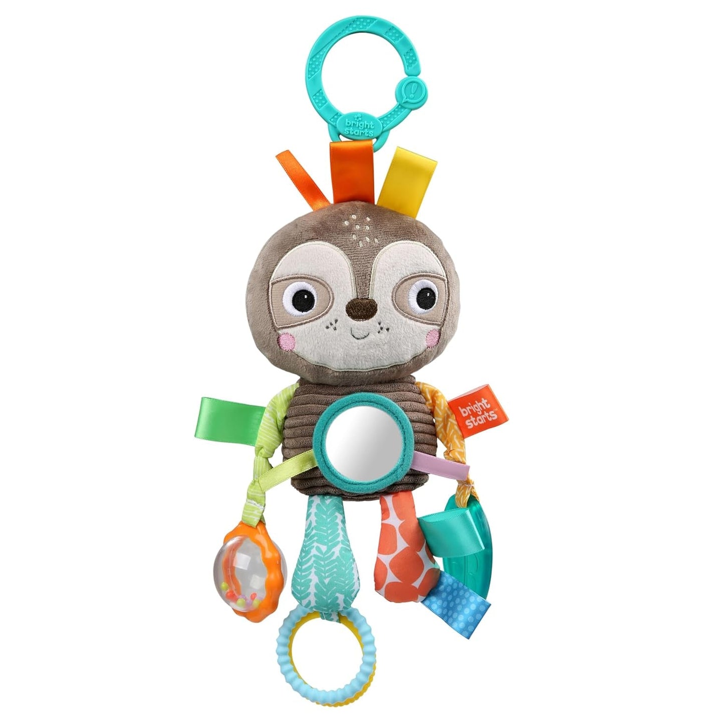 Kočárek Bright Starts Toy Sloth - s chrastítkem, zrcátkem a smyčkami Taggie Hračky pro miminka Naty Shop
