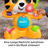 Fisher-Price Baby a Batole Beat Bande Lern & Tanz Tiger Justin Vzdělávací hračka se zvuky a světly pro děti od 9 měsíců, německá edice, HYL31 Baby Toys Naty Shop