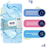 Vlhčené ubrousky Kindii Water Care - Aqua dětské ubrousky - 100% viskóza, 99,9% voda, extrakt z grapefruitu, velikost šátku 150x200, 100% biologicky odbouratelné, bez plastů, čisticí ubrousky pro citlivou pokožku