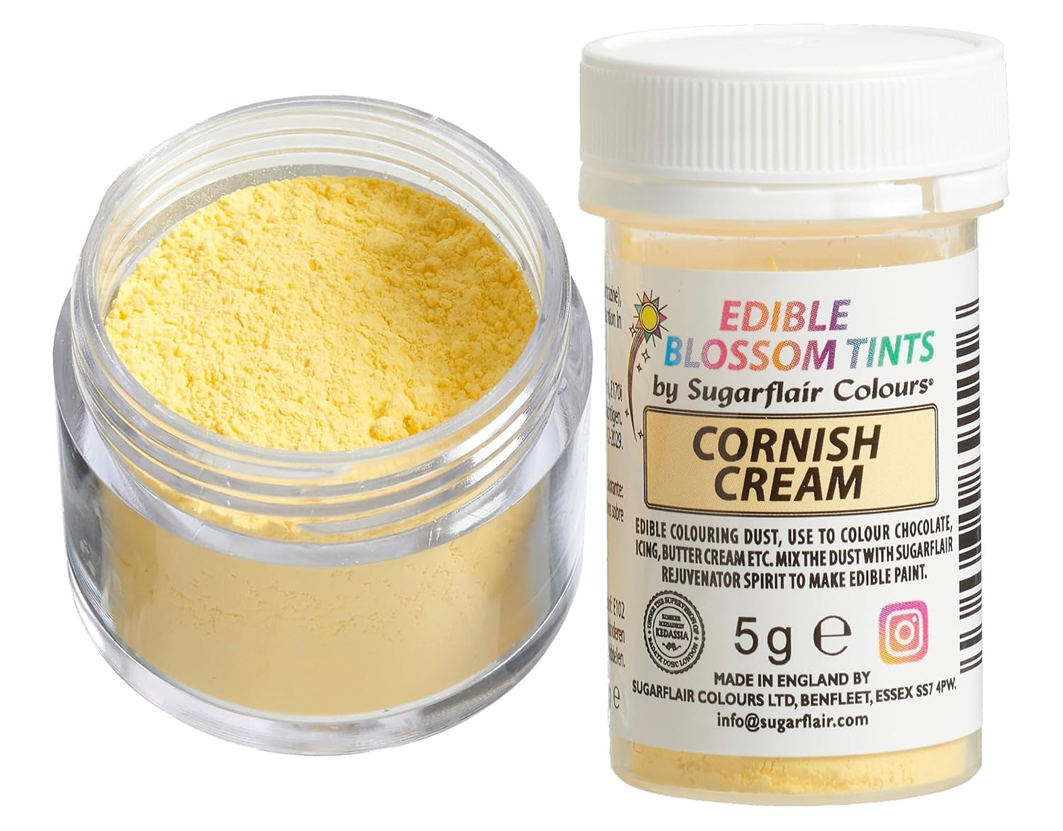 Sugarflair Blossom Tint Dust Cornish Cream Food Coloring Powder - potravinářské barvivo v prášku na ozdoby dortů, fondán, polevu, čokoládu, máslový krém, makronky a další - 5 g