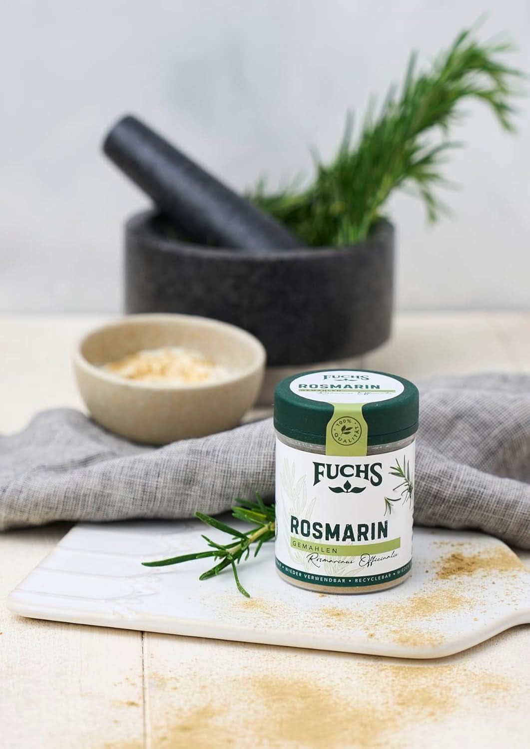 Fuchs - Mletý rozmarýn - K dochucení ryb, masa a zeleniny, 30 gramů Condimente Naty Shop