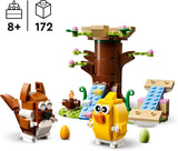 LEGO Spring Zvířecí Hřiště, Stavebnice Ptáček a Veverka, Hrací sada Domeček na stromě pro děti, Nápad na dárek pro 8leté chlapce a dívky, Sada zvířat, Hračka figurky zvířat 40709 Stavebnice Beuche den LEGO-Store