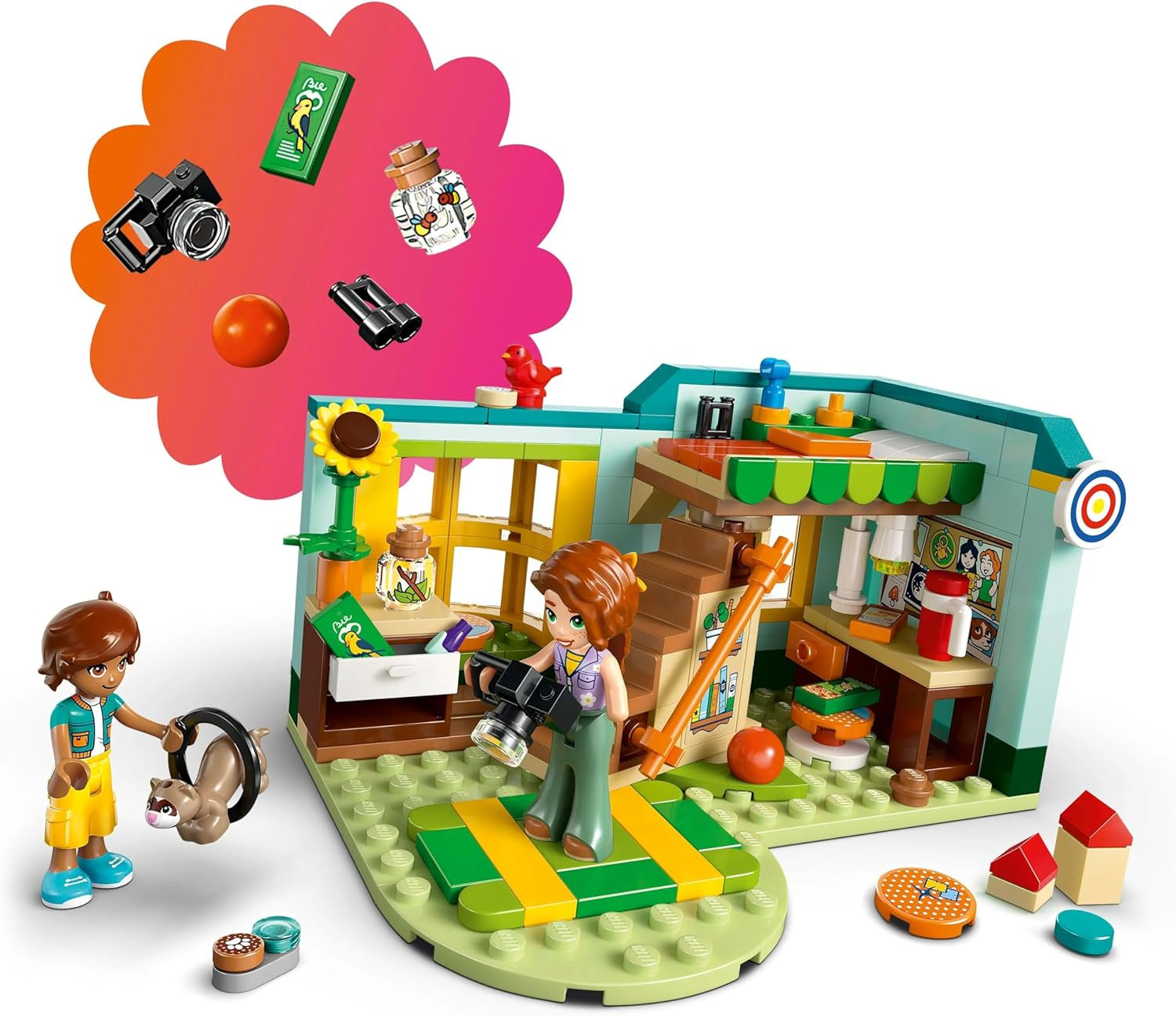 LEGO Friends Podzimní pokojík Stavebnice a herní sada pro kreativní hraní rolí, sada pro dívky od 6 let se 2 minifigurkami a figurkou fretky, vzdělávací hračka 42646 Stavebnice Besuche den LEGO-Store