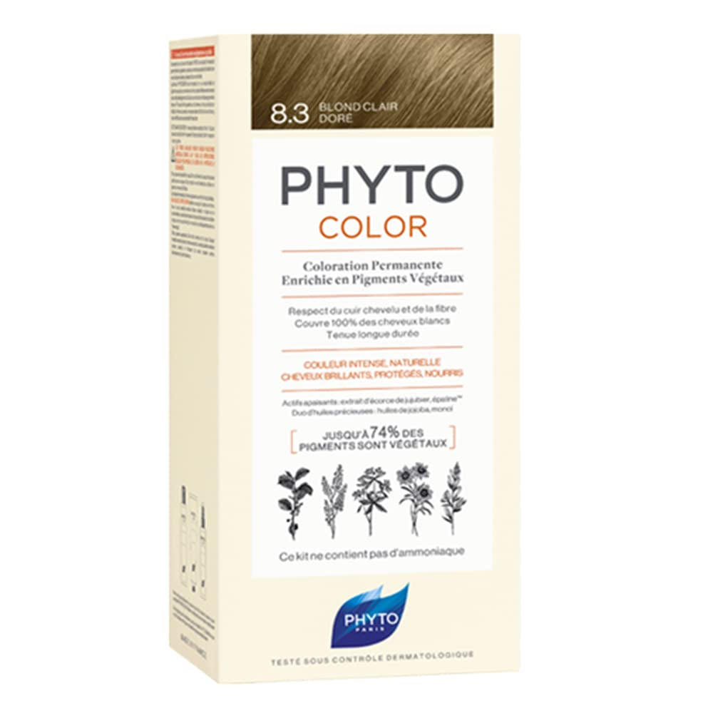 Permanentní barva na vlasy, 5.3 Světle zlatá hnědá Hair Dye Naty Shop 8.3 Světle zlatá blond