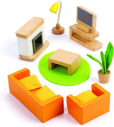 Hape E3459 - Dětský pokoj, malý domeček pro panenky Naty Shop Obývací pokoj