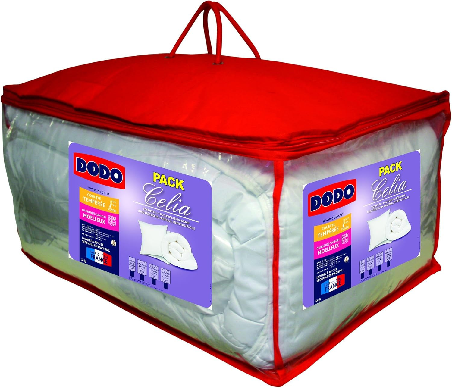 30519 220/240 Povlak na peřinu a 2 polštáře Polyester/Bavlna Bílá 220 X 240 Cm Peřiny a přikrývky Naty Shop