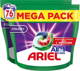 Detergent Ariel PODS All-In-1, 76 mytí, barevný mycí prostředek, zářivé čištění Detergenty Rufe Naty Shop 76 kapslí Model Předchozí