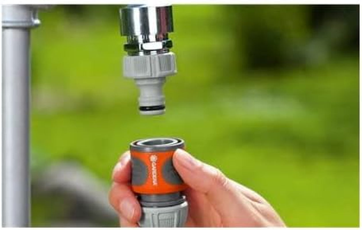 Sada spojek Gardena: Hadicová spojka pro prodloužení o 13 mm (1/2 palce) a 15 mm (5/8 palce) i při vysokém tlaku vody, snadná montáž (18283-20)