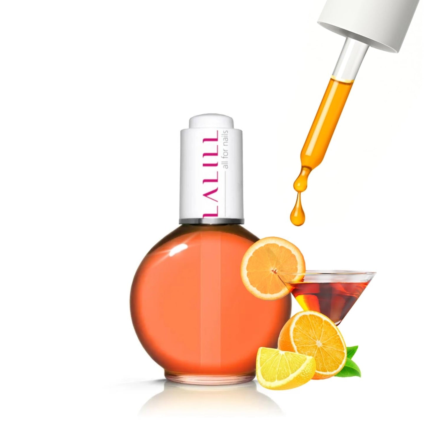 LALILL Olej na nehtovou kůžičku 75 ml - Himbeere Nagelpflegeöl - Nagelöl Pflege Für Nägel Nagelhaut - SPA Maniküre Naildesign Hände - Vegan - S pipetou