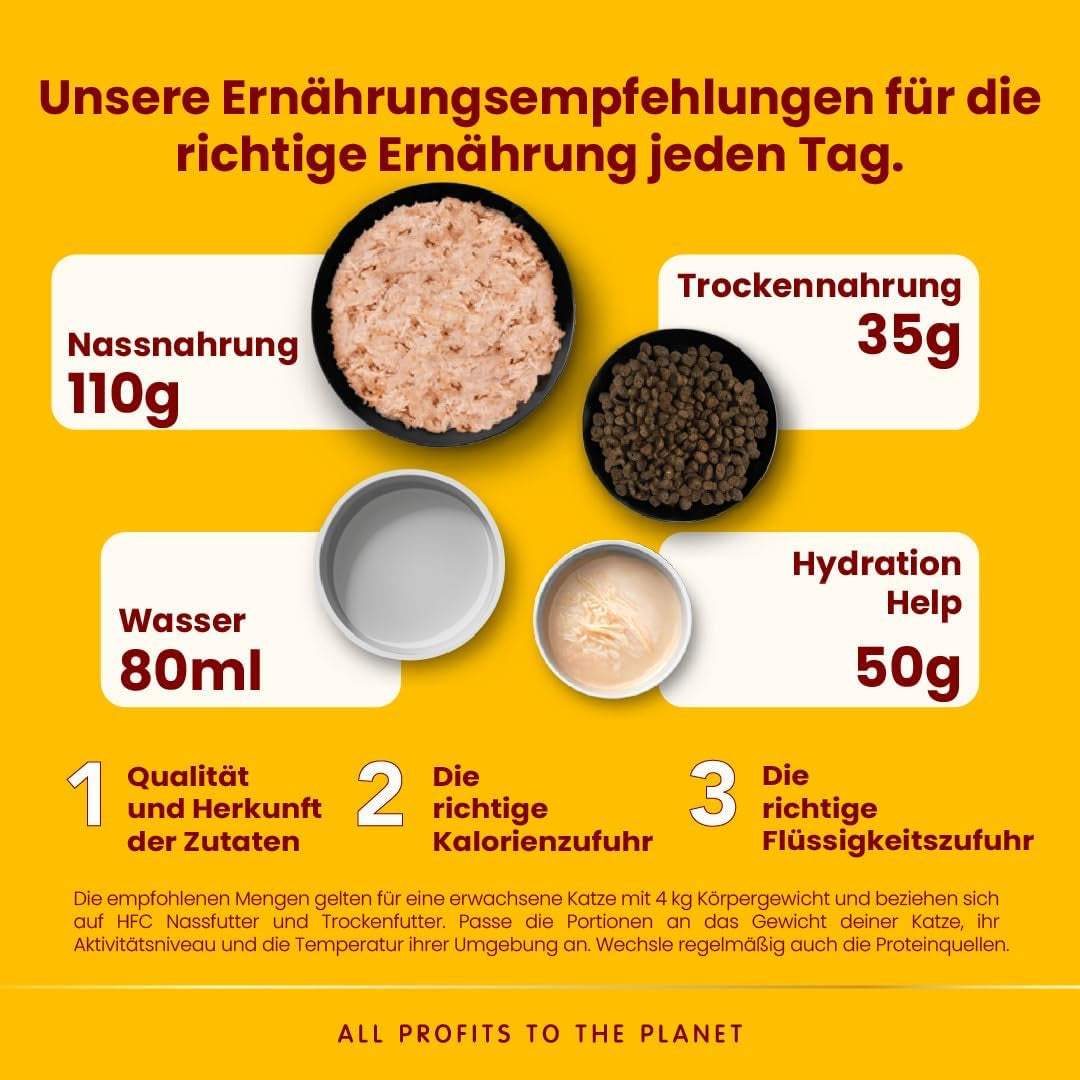 almo nature HFC Hydration Help Mokré krmivo pro kočky – kuřecí polévka a kuřecí filety – vhodné pro humánní použití, bez lepku, monoprotein, 50 g, 24 kusů, 1,2 kg