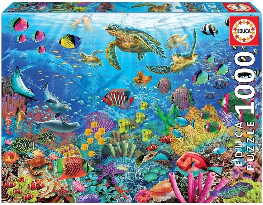 Educa - Puzzle 1000 dílků pro dospělé | Podmořský svět, puzzle 1000 dílků pro dospělé a děti od 14 let, mořská zvířata, puzzle přírody (19266) Puzzle Naty Shop Výchozí název