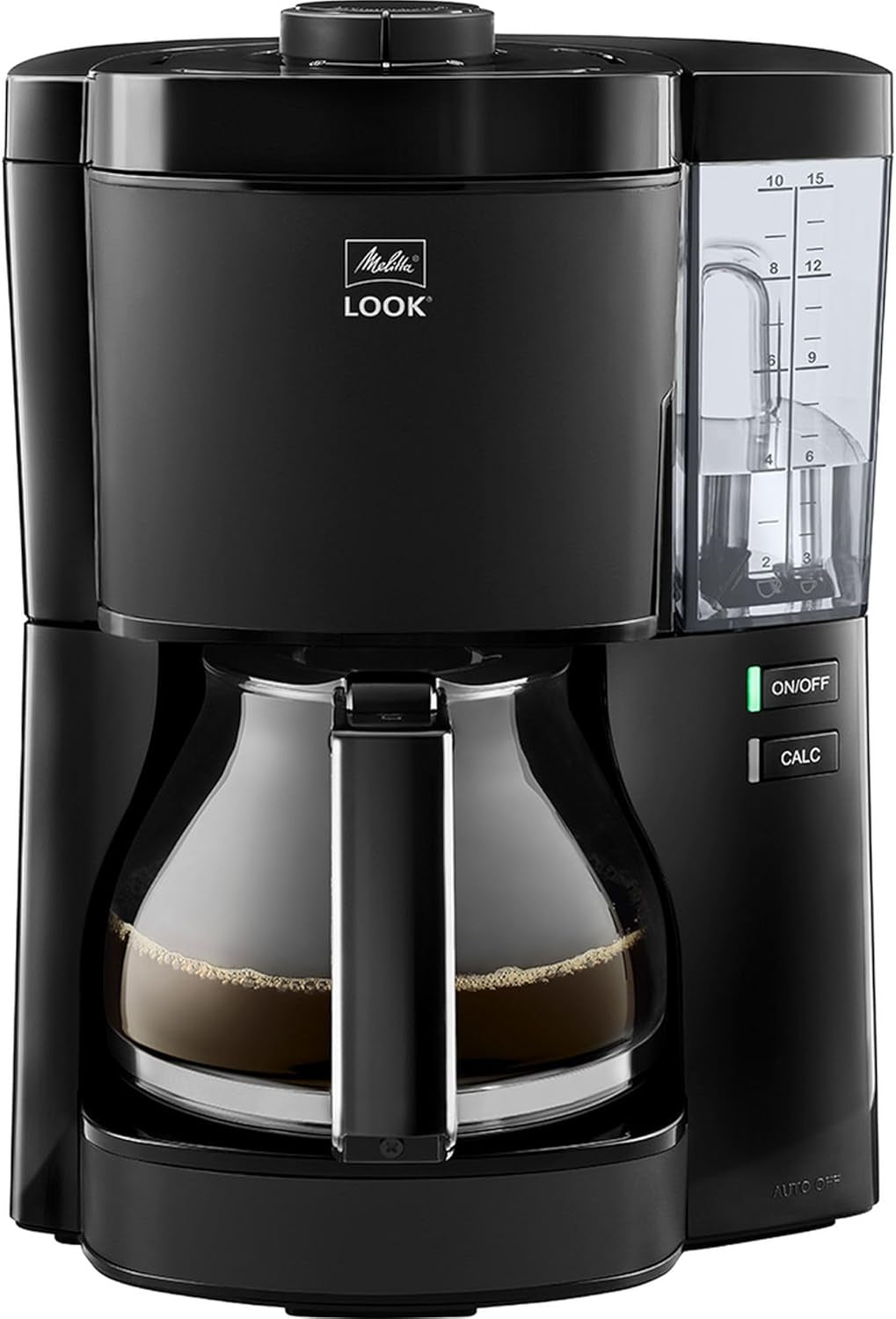 Melitta Look Therm - Espresso kávovar s filtrem, termo karafou a vyjímatelnou nádržkou na vodu, až na 10 šálků kávy, černá