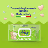 Čistící ubrousky pro děti a kojence - s aloe vera a arganovým olejem - dermatologicky testováno - fyziologická hodnota pH - maxi formát: balení 72 ubrousků - Pěkné