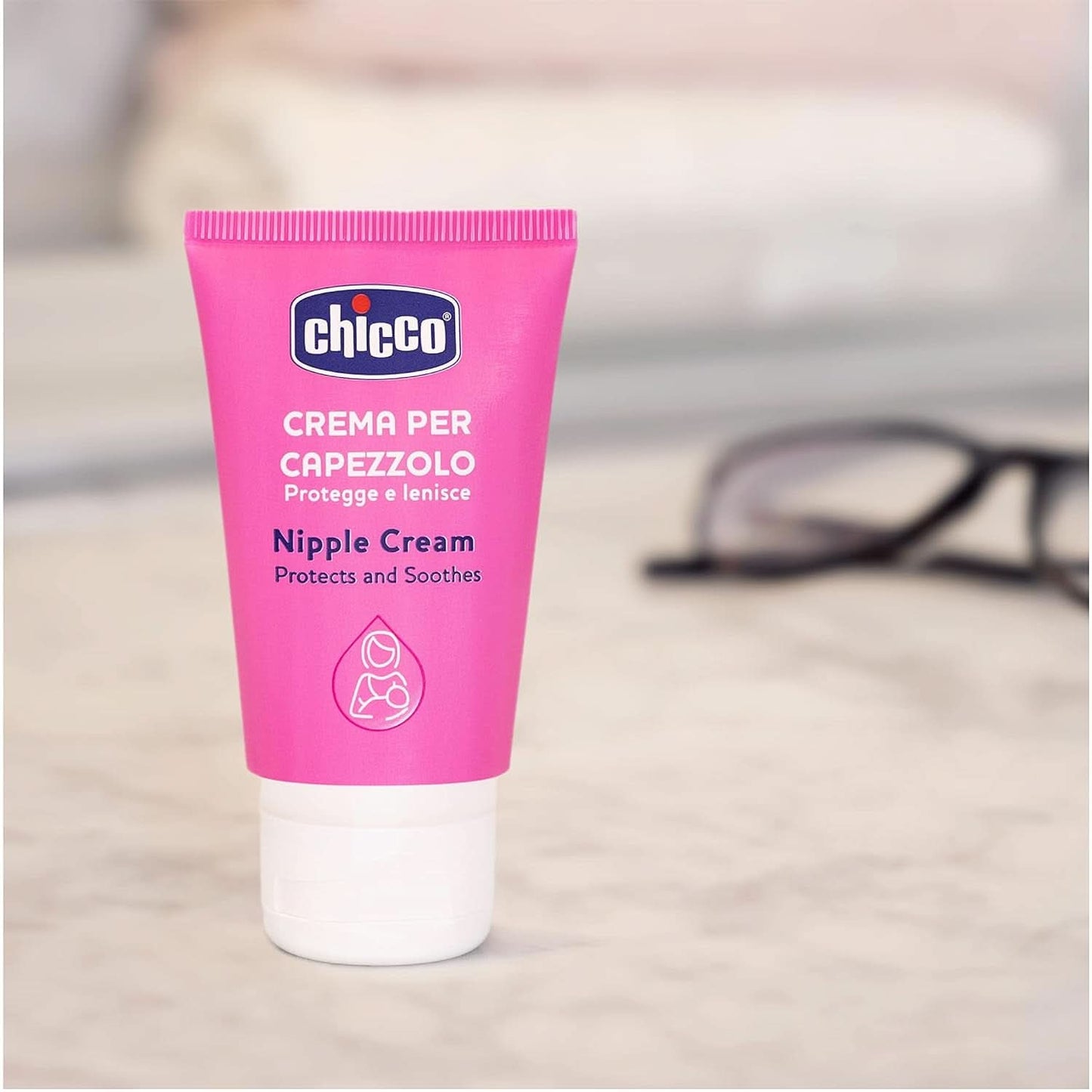 Chicco Brustwarzencreme, Bereitet Die Brustwarze Auf Das Stillen Vor, Nährend, Parfümfrei Und Sicher Für Kinder, Hinterlässt Keine Flecken Auf Dem Gewebe Příslušenství Jídlo a kojení Bebe Naty Shop