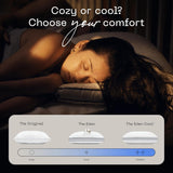 Coop Domácí zboží Eden Cool Nastavitelný polštář King Size Nastavitelný gel Napuštěný paměťovou pěnou Měkká prodyšná látka Lulltra Ideální pro všechny spáče Ekologické Polštáře Naty Shop Standardní
