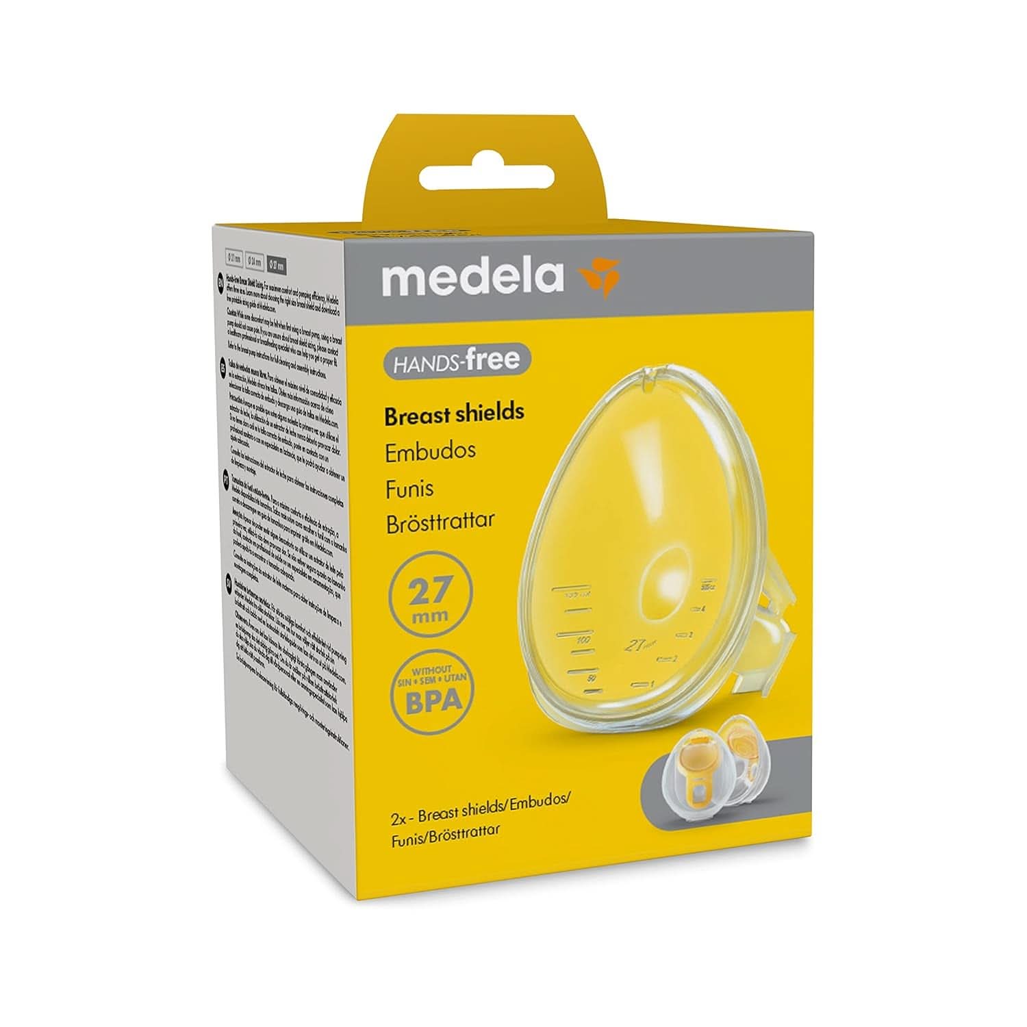 Medela Hands-free chrániče prsou, příslušenství k odsávačce mateřského mléka Příslušenství pro potraviny a kojení Bebe Naty Shop 27 Mm