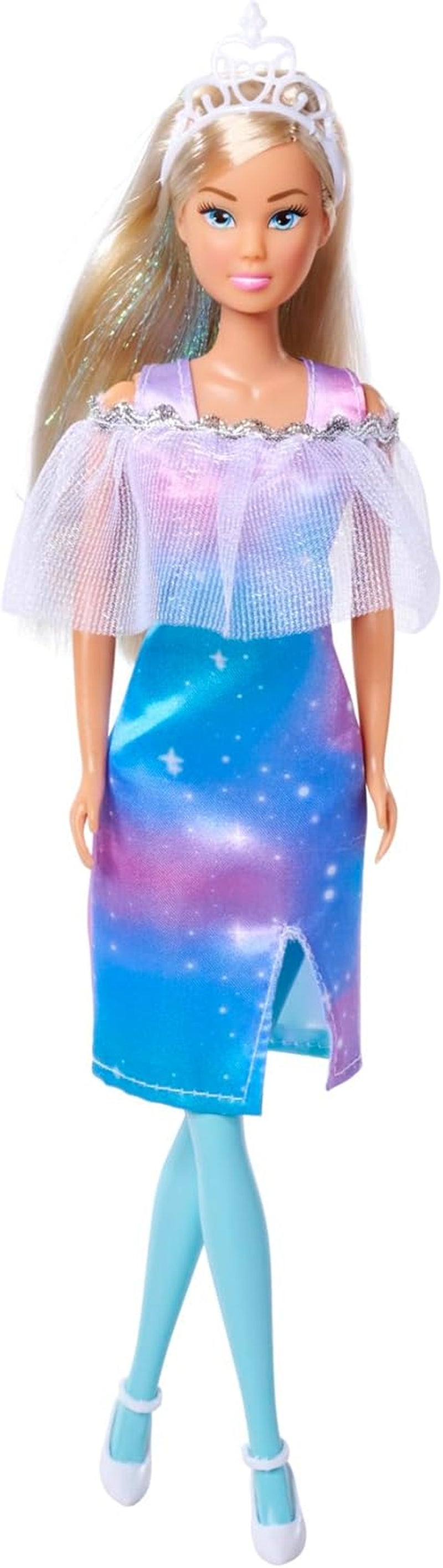 Simba Steffi Love Fantasy Princess, 4 různé barvy, odeslána pouze jedna položka, panenka princezna s pláštěnkou a třpytivými pruhy, 29 cm, věk 3+