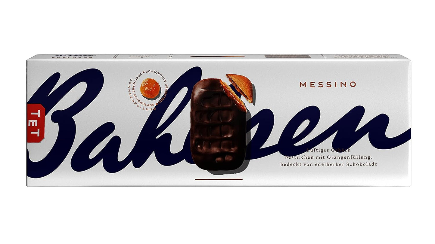 Bahlsen Messino Edelherb - Balení 4 ks - Edelherb Čokoládová pomerančová náplň Nadýchané těsto (1 x 125 g)