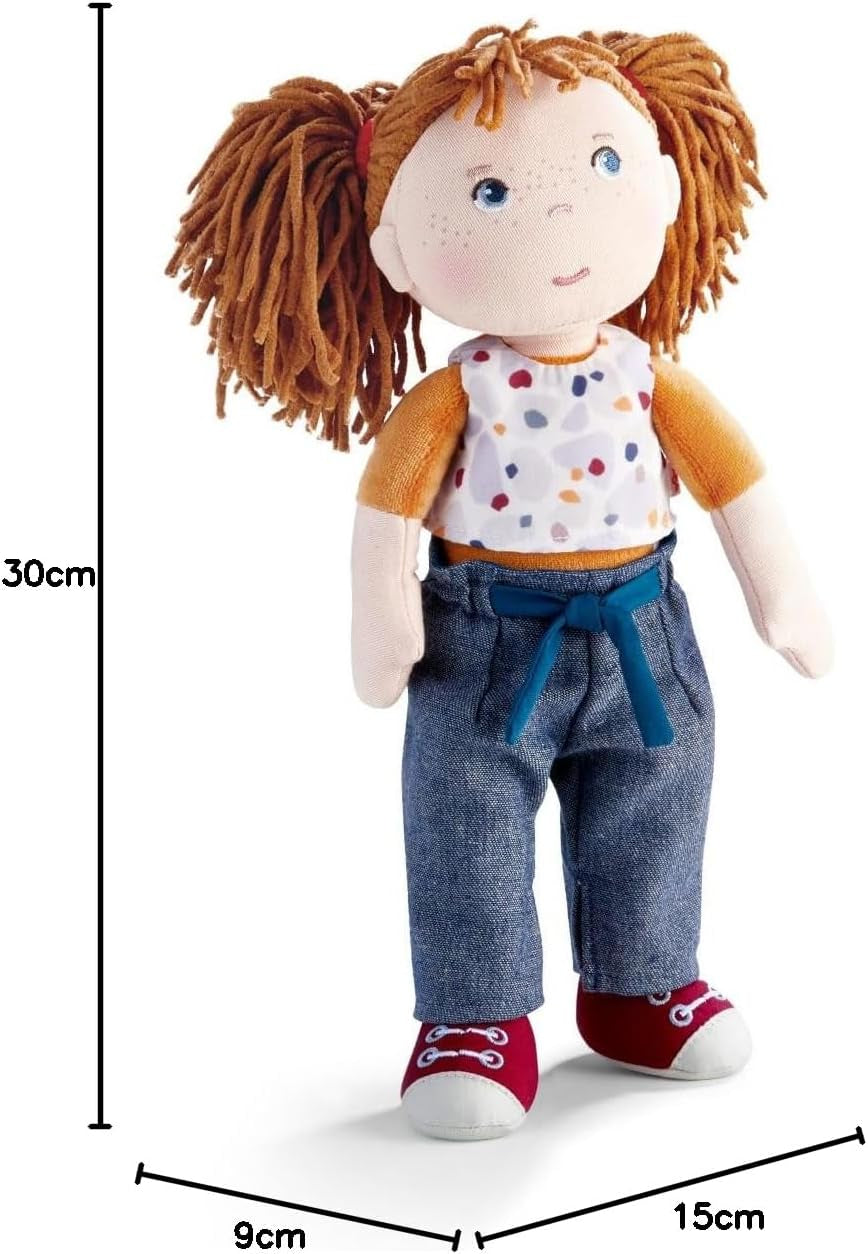 Panenka HABA Malou - 30 cm vysoká měkká panenka na hraní a objímání - Měkké a omyvatelné materiály - Ideální alternativa k plyšovým panenkám - Vhodné pro děti od 1,5 roku - 2010818001