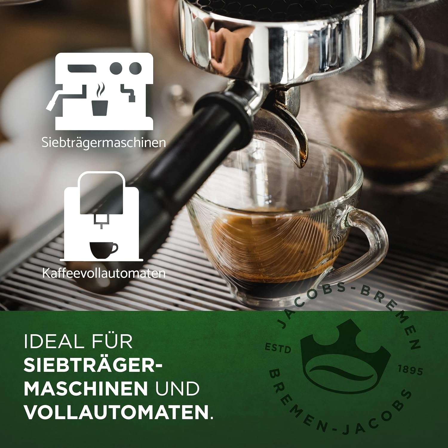 Zrnková káva Jacobs Professional Le Grand Café Crema, intenzita 2/5, celá zrnková káva, 1 kg