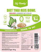 Elf-Family Konjak Reis Thai Brauner Shirataki Bowl -[Diätbox für 1 Wo.] - Instantní Jasmin Reis - Fertiggerichte für Mikrowelle - Natürlich Superfoods Mikronährstoffe - Vegan/Low Carb/Fettfrei- 6er Box
