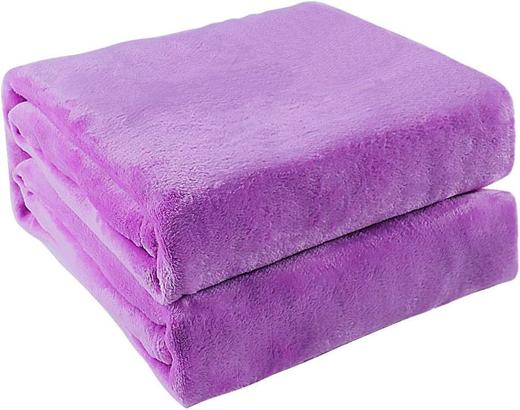 Sourcing Map Cozy deka přehoz Měkká a hřejivá fleecová deka jako pohovka Deka Deka Obývací pokoj a plyšová deka Měkká plyšová vlněná deka Oranžová 150X200Cm Postele a deky Besuche den uxcell-Store Světle fialová 70 "X78"