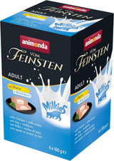 animonda Vom Feinsten Krmivo pro dospělé kočky, Nassfutter für ausgewachsene Katzen, mit Chicken + Milchkern, 6 x 100 g