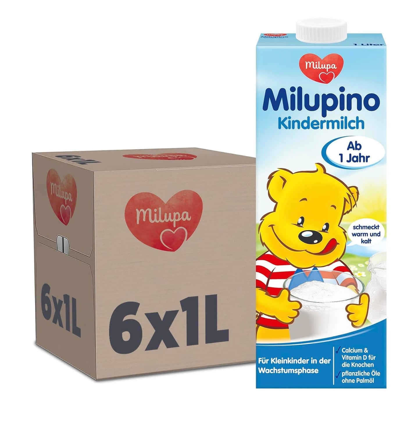 Milupa Milupino Růstové mléko připravené k pití (6x1L), od 1 roku, pro malé děti v růstové fázi