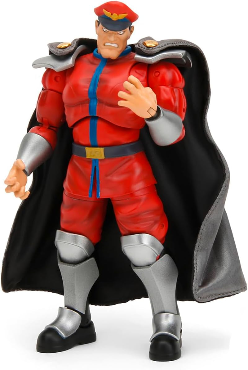 Figurka Jada Toys Street Fighter Guile (15 cm) - Street Fighter 2: The Final Challengers Sběratelská pohyblivá akční figurka s alternativní hlavou, rukama a doplňky, akční figurky starší 13 let Naty Shop M. Bison