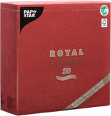 Papstar 11608 50 ubrousků "Royal Collection" 1/4 přeložení 40 X 40 cm, Bordeaux