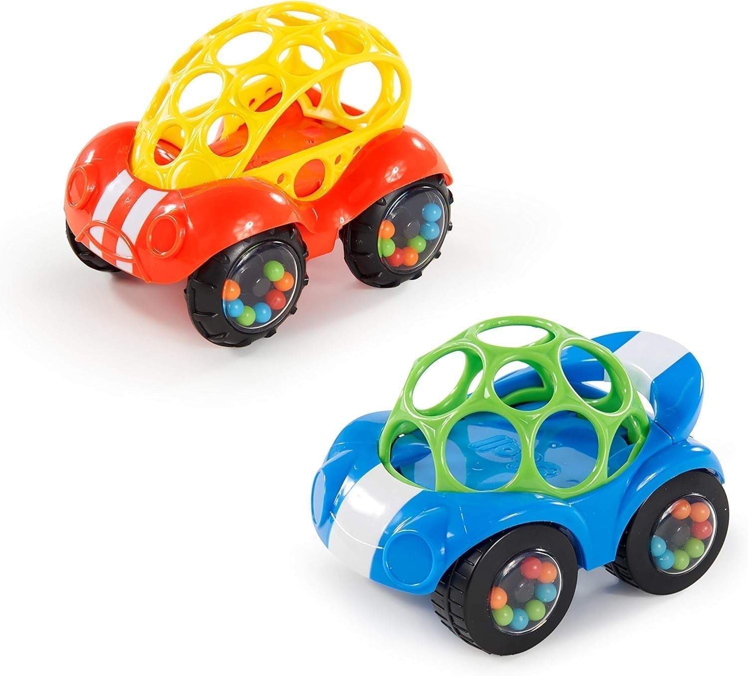 Bright Starts Oball Rattle Toy Motor Activity Hračka pro miminka a batolata od 3 měsíců 1ks Náhodná barva Modrá nebo Červená Bebe Naty Shop Toys Výchozí název