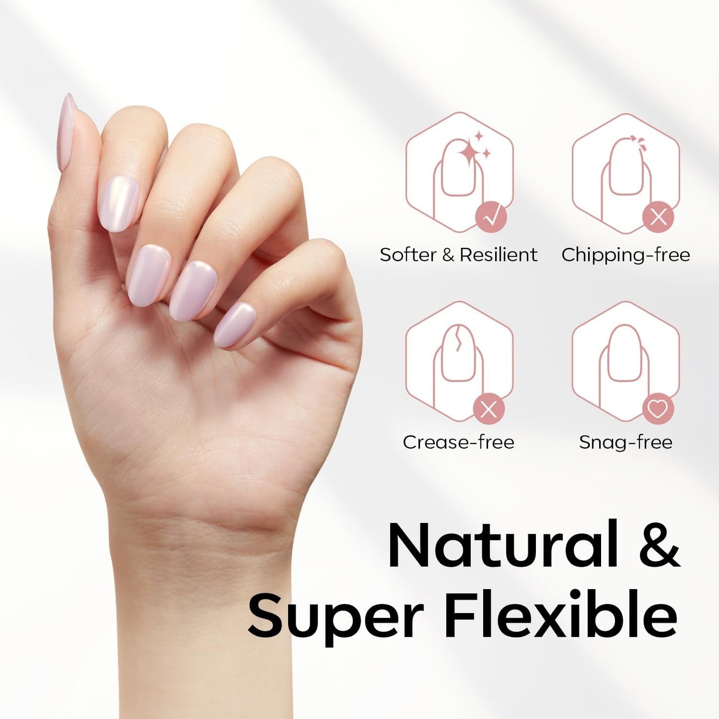Modelones Nail Tips 510 kusů – sada nehtových špiček s úplným krytem, ​​sada gelových špiček, předleštění špiček na nehty s PMMA pryskyřicí, umělé nehty pro lepení nail art DIY, krátký squoval