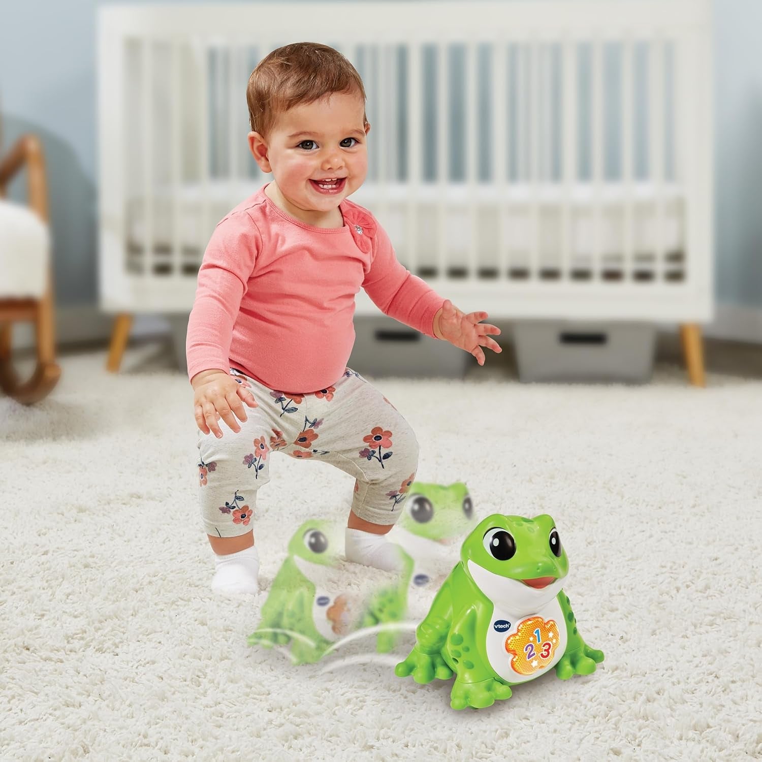 Vtech Baby Jumping Frog - Mluvící skákací žába se 3 písničkami a 12 písničkami - Pro děti ve věku 12-36 měsíců Baby Toys Naty Shop