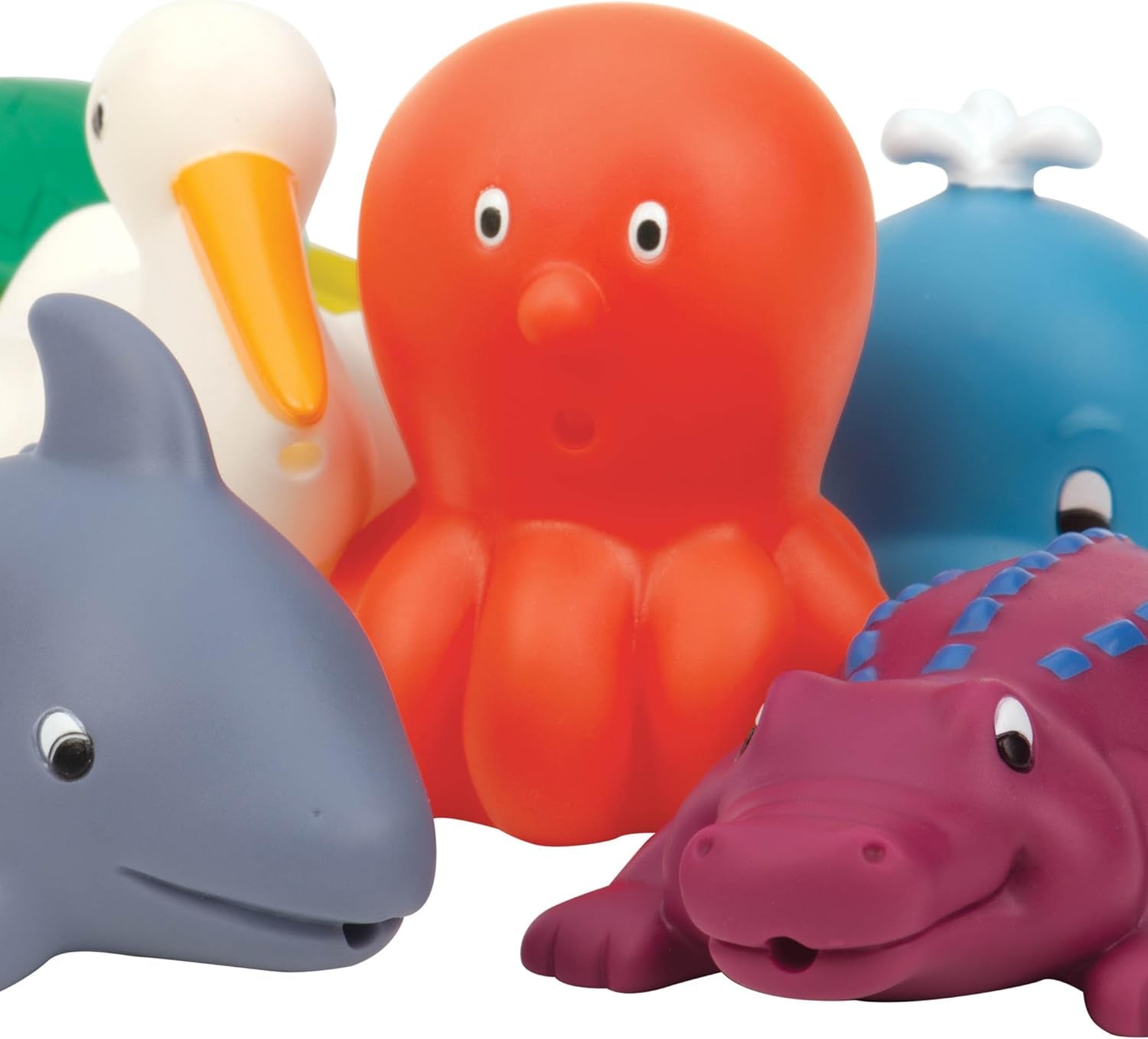 Battat 12dílná hračka do vany Dětská hračka do vany Vodní zvířátka - kamarádi do vany pro miminka 10 měsíců - hračka do vany kachna a další Bebe Toys Naty Shop