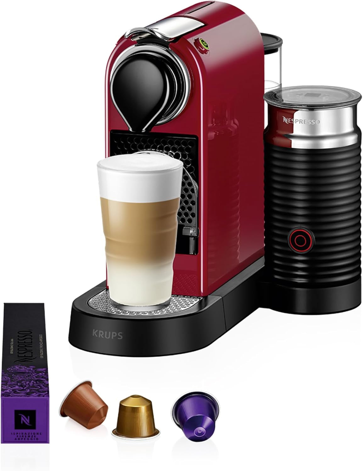 Espresso kávovar s kapslemi Nespresso XN761B Citiz&Milk | Automatický pohotovostní režim | 1260 wattů | Objem nádržky na vodu: 1 l | Tlak čerpadla: 19 bar | Stříbro