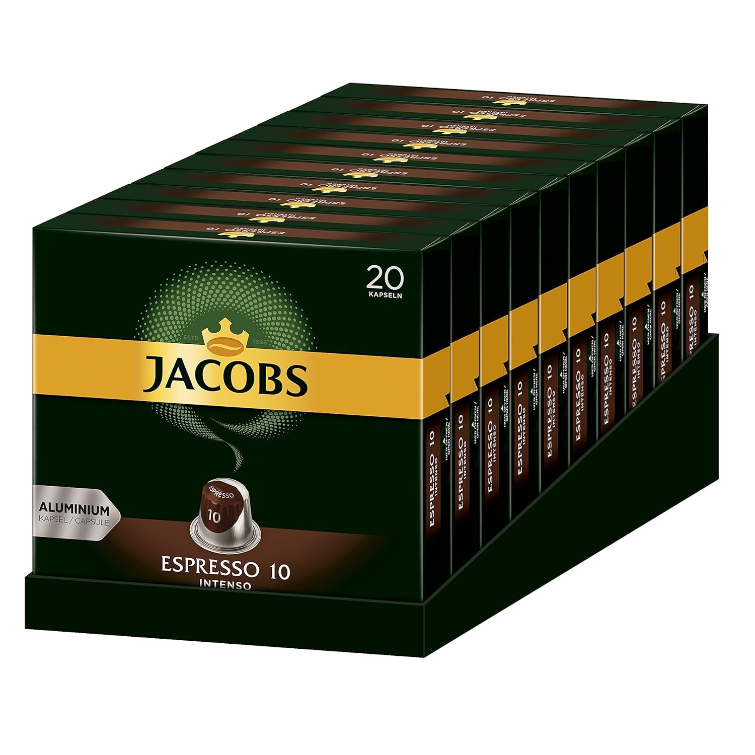 Kaffeekapseln Espresso Ristretto, Intensität 12 von 12, 10 x 20 Getränke & Kaffeekapseln Espresso Intenso, Intensität 10 von 12, 200 Nespresso®* kompatibilní Kapseln, 10 x 20 Getränke