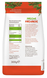 Freche Freunde Bio zeleninové nudle 'mrkev' 25% obsah zeleniny Vegan 6 balení (6 x 300 g)