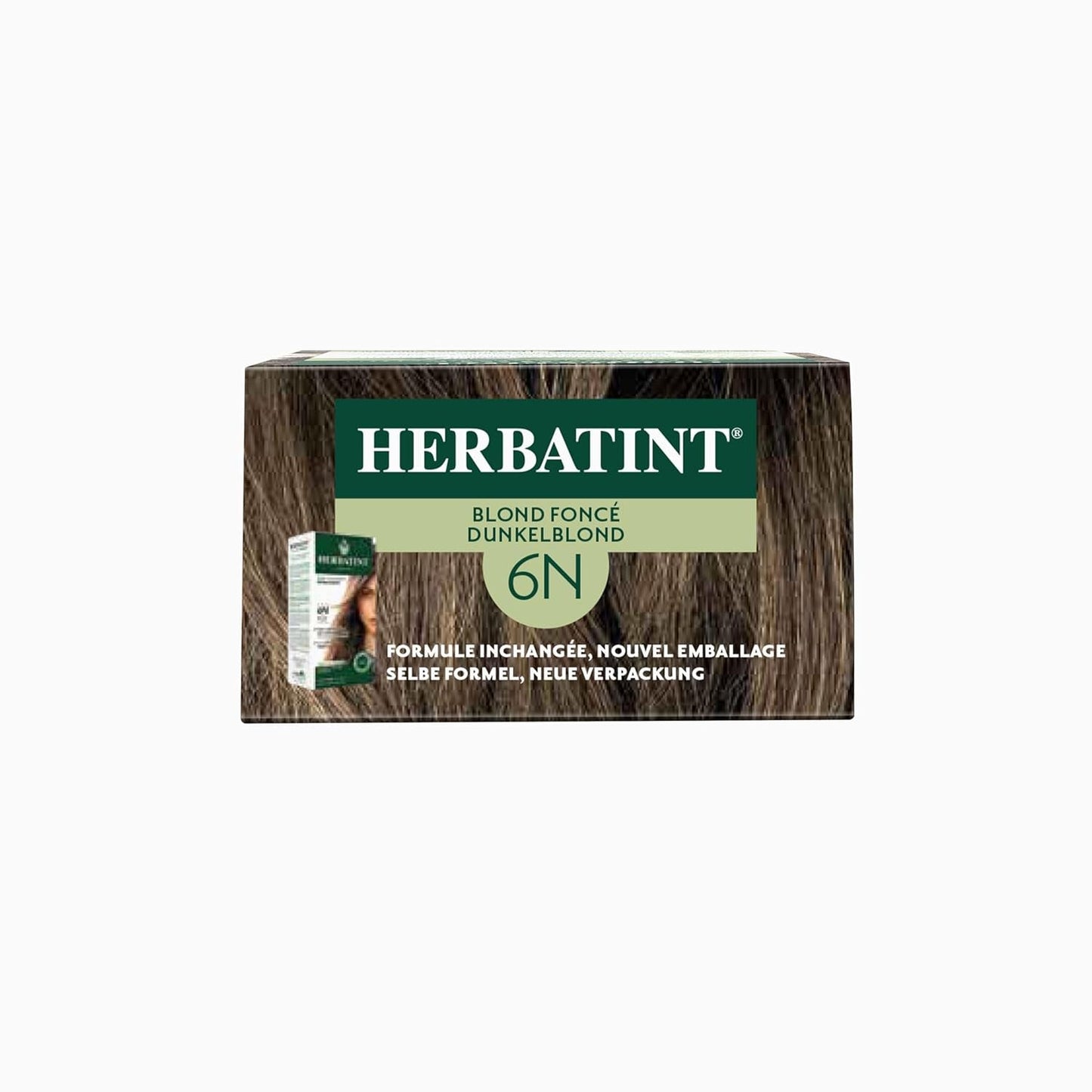 Permanentní gel na barvu vlasů 6N tmavá blond - 170 ml I Bez amoniaku, 100% krytí šedivých vlasů I Testováno na citlivé pokožce, s 8 rostlinnými výtažky Barva na vlasy Naty Shop