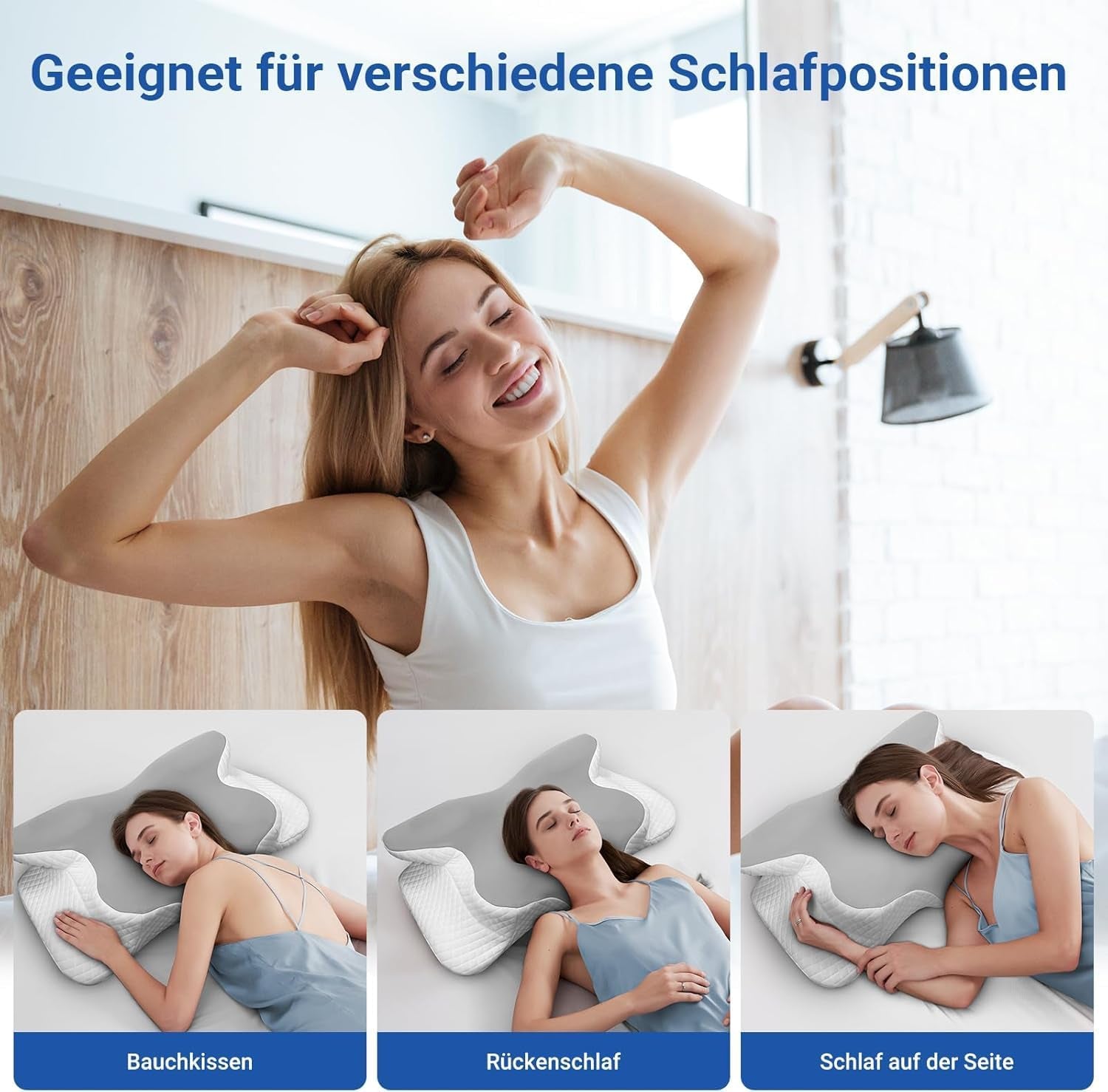 Hothands Memory Foam Polštář Ergonomický ortopedický polštář Boční Zadní Polštář pro úlevu od bolesti břicha Zlepšení kvality spánku 62X41X13/11cm Krční ortopedické polštáře Naty Shop