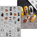 JMEOWIO Nálepka na nehty Halloween Süßer Geist 9 Blatt Nálepka na nehty Selbtklebend Nagelaufkleber Dekoration Nageldesign Zubehör