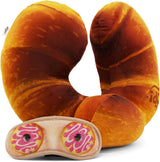 Oranžový Croissant Polštář na krk a Maska na spaní Cestovní polštáře Naty Shop Výchozí název