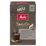 Melitta Barista Ristretto Kaffee-Kapseln 20 kusů je 5,5 g, gemahlen, v porcích pro Nespresso*-Maschinen, Vollmundig, Noten von dunkler Schokolade